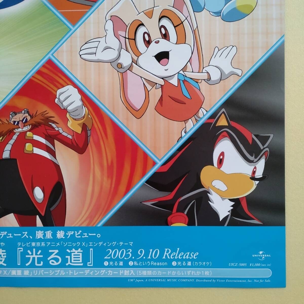 Sonic X TV ED Promotion Poster B2 SEGA Sonic The Hedgehog JP