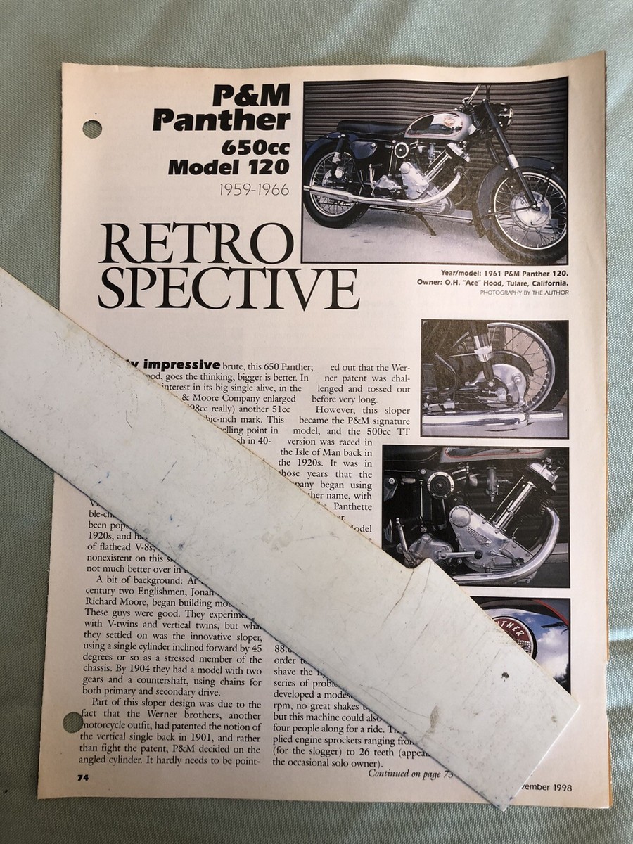 1959 1966 P&M PANTHER MODEL 120 Article
