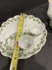 Beautiful Mini Porcelain Tea Set In Green And White — photo 5