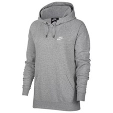 AUTHENTIC NIKE ESSENTIAL EMBROIDERED LOGO PULLOVER FLEECE HOODIE BV4124-063