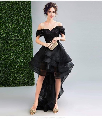Black colour formal gown / dress | eBay