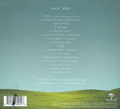 O.A.R. KING NEW CD