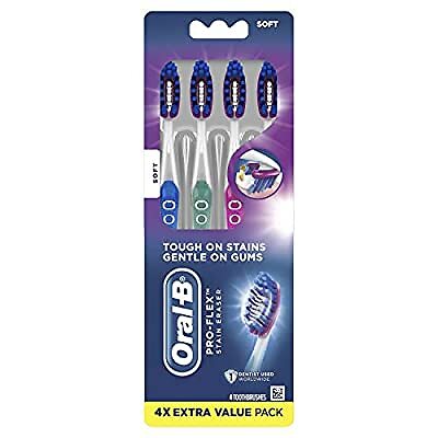 3D White Luxe Pro-Flex Manual Soft Toothbrush, 4 Count