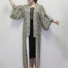 Vintage 70s Lace Print Kimono Robe