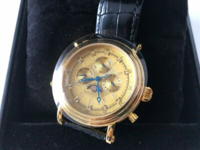 Calvaneo 1583 Estemia ''Gold real Diamond'' Chronograph Swiss