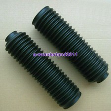 Pair Black Motorcycle Fork Rubber Gaiters Boots Gaitor For CQR Size 240mm x 36mm