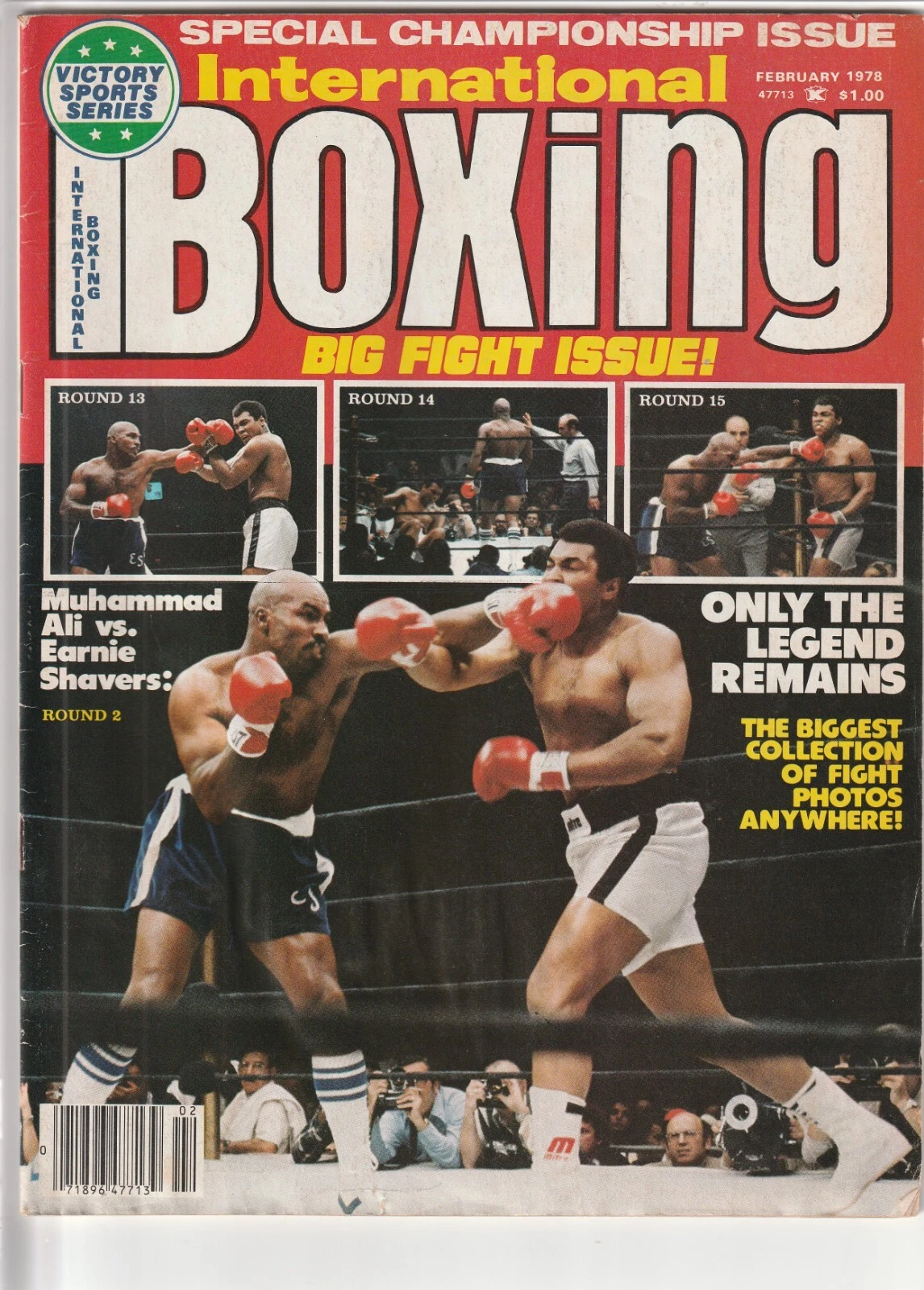 INTERNATIONAL BOXING MAGAZINE EARNIE SHAVERS-MUHAMMAD ALI COVER FEBRUARY 1978 - 画像1/3