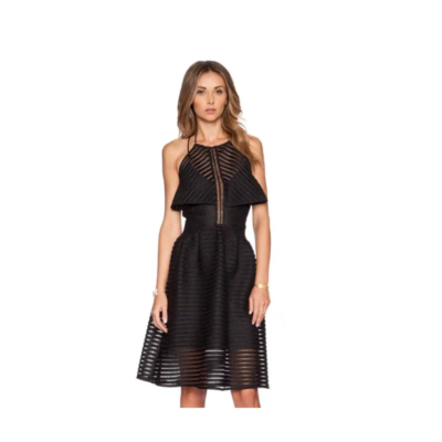 Self Portrait black cropped overlay lace dress | eBay