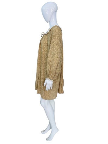 Doen Femmes Imprimé Floral Crochet Dentelle Brodée Grande Robe Courte TAILLE S - Photo 8 sur 13