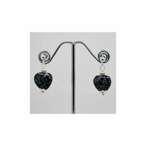 Orecchini di lusso pendente cuore in argento