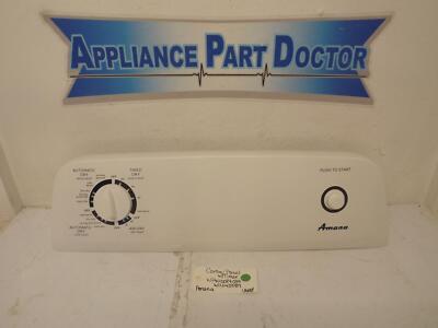 Amana Dryer WPW10097039 W11043389  Control Panel w/Timer Used