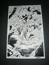 Tony Daniel Original Art - Published Splash PG Justice League #14 Pg 2 11x17