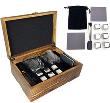 Whiskey Glass and Stones Gift Set Whisky Tumblers GIFTS Birthday Father Day Xmas
