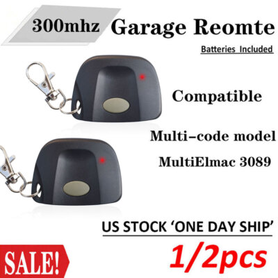 2 For Linear/MultiCode Gate Remote Control Opener 1089/3089/3070/3060 Black