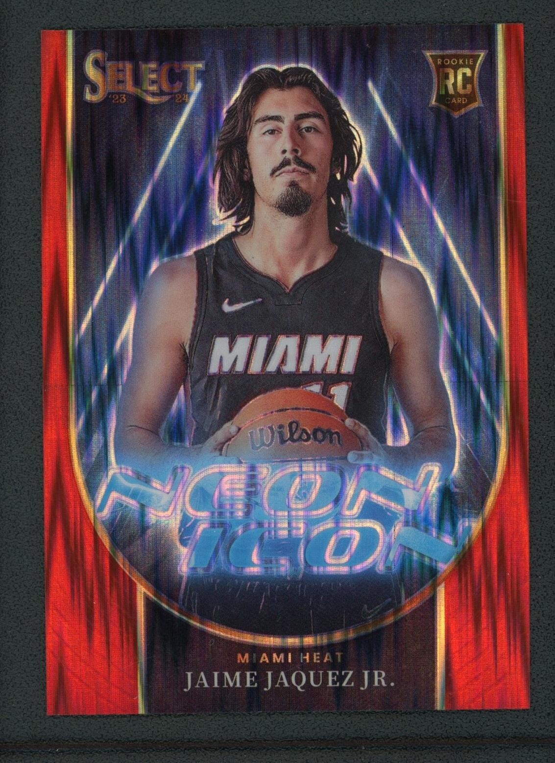2023-24 JAIME JAQUEZ JR 98/99 PANINI SELECT FLASH RED ROOKIE RC #3 NEON ICON
