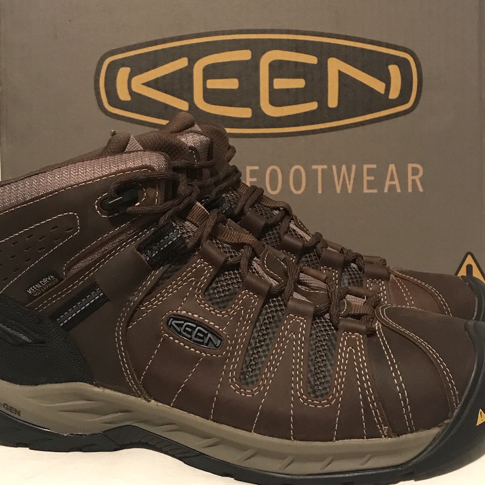 Stivali da lavoro NUOVI KEEN Utility uomo taglia 8 M Flint II (2) punta acciaio WP 1023237