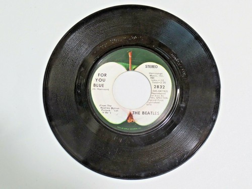 Vtg. Vinyl 45 Record The Beatles For You Blue / The Long and Winding Road Apple