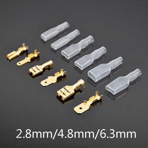 50Set 2.8/4.8/6.3mm Spade Male Female Terminals Electrical Wire Crimp Connectors - Picture 14 of 22