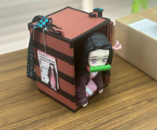 Demon Slayer Nezuko Popcorn Bucket Figure Tag Limited 2021 Kimetsu USJ