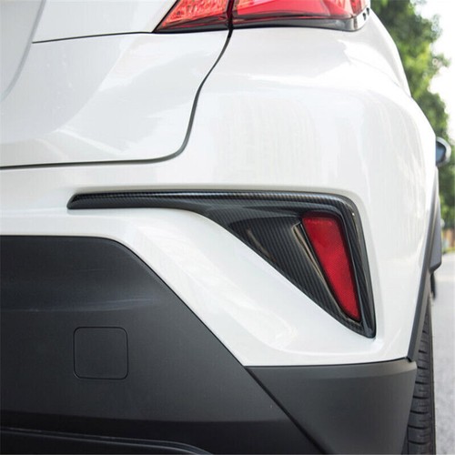 Lámpara antiniebla trasera de fibra de carbono borde de cubierta de luz de parachoques para Toyota C-HR CHR 2016-2022 - Imagen 6 de 9