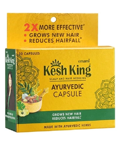 4 x Kesh King Capsules (30caps) Herbal Ayurvedic Hair Growth Supplement - Picture 2 of 3