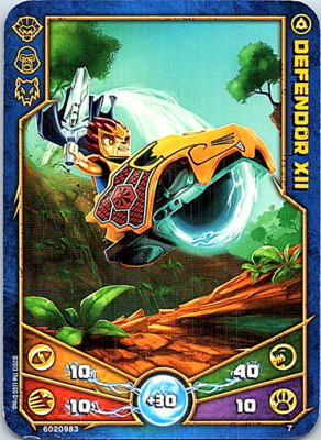 2013 Lego Chima Trading Card Game Light Play #7 Defender XII