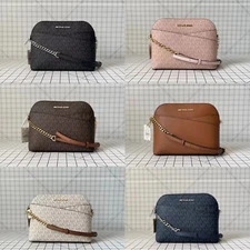 Michael Kors Jet Set Travel Medium/Small Dome Xcross Crossbody Signature MK Bag