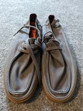 Vans Off The Wall Gray Grey Canvas Sneakers Tennis Shoes Size Mens 7