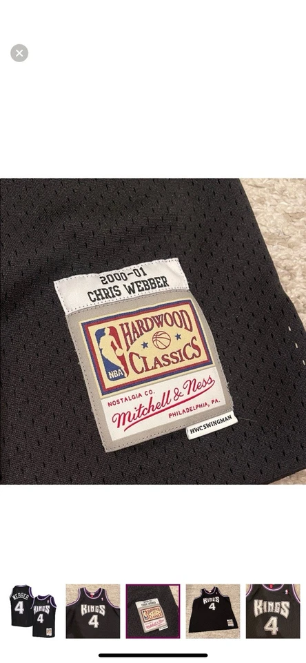 Camiseta deportiva Mitchell & Ness Swingman 2000-01 Chris Webber #4 Kings para hombre talla 2XL Foto 3 de 4