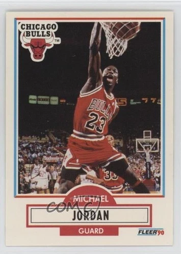 1990-91 Fleer Michael Jordan (Black Line Above Biographical Information) #26 HOF