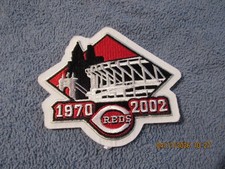 2002 Cincinnati Reds Commemorative Patch of the Last Year of Riverfront Stadium