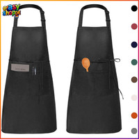 KochschüRze Wasserdicht Verstellbar Mit Taschen Schwarz LatzschüRze FüR Damen