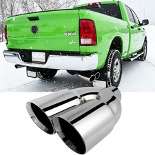 4 Inlet 6 Out Dual Exhaust Tip 17 Long For Dodge Ram 2500 3500 Cummins 6.7l