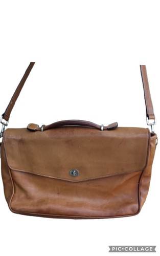 Coach British Tan Leather Messenger Bag