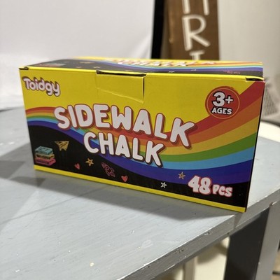 Toidgy 48 PCS Sidewalk Chalk for Kids Neon Colors