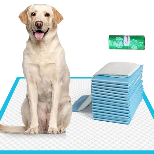 Super Absorbent Puppy Pads & Poop Bags Included. XL Extra Large Pee Pads 24x3...