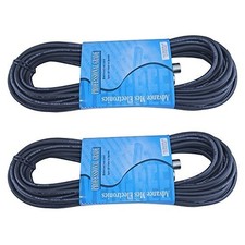 2 Pack of 75 Foot Male to Female 3 Pin XLR Mic Microphone Cable