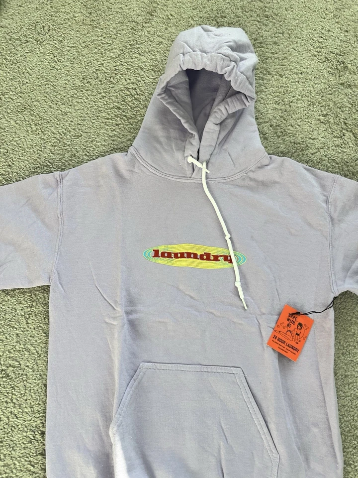 24Hr Laundry Lavender Logo Hoodie – Soft & Cozy Unisex Sweatshirt Loungewear - Image 4 of 4