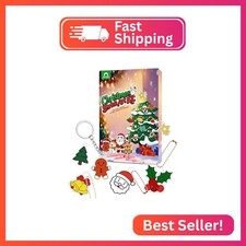NewFamily Christmas Shrink Art Kit for Kids 49 Pcs Pre-Cut Shrinky Dinks for C