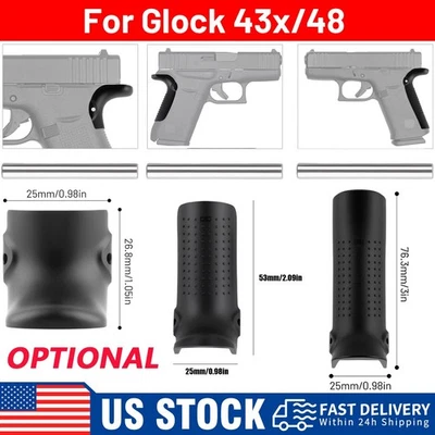 For Glock 43X/48 Anti Slip Beavertail Backstrap Adapter Small/Medium/Large Size