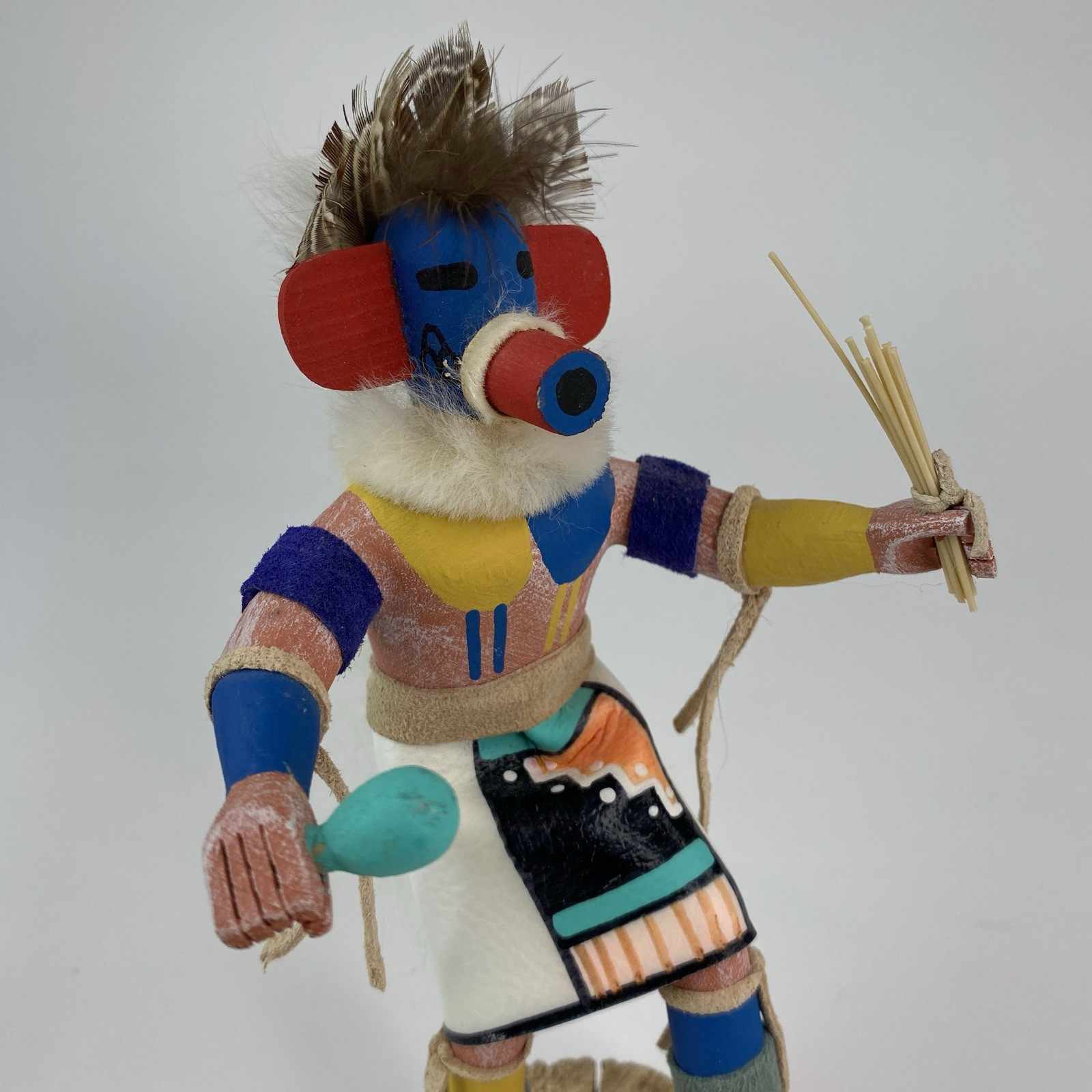 Native American Navajo Kachina Katsina Doll  7" Hand Made Artist Signed