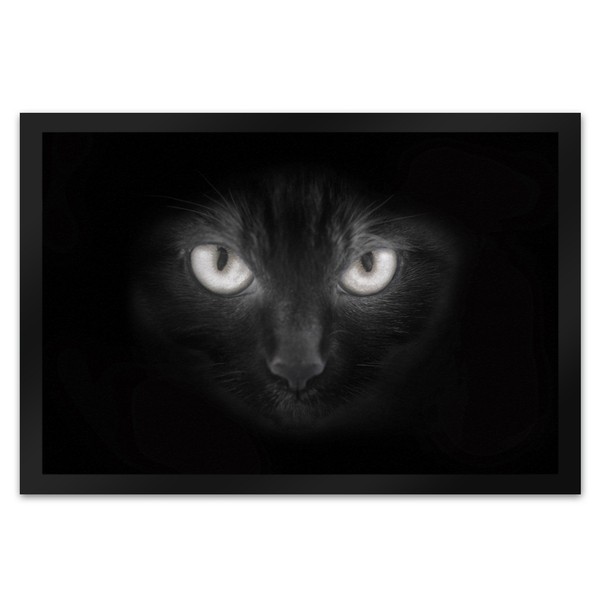 Katze Mit Grauen Augen FußMatte XL Mit Motiv FußMatte Fussmatte FußAbtreter-image
