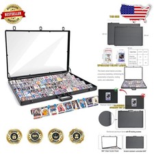 Large Aluminum Display Case 34"x22" Black Tabletop Showcase, Locking