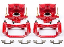 Power Stop S5030 Rear Pair High-Temp Red Calipers for Cadillac, Chevy SUVs