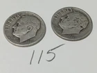Silver Roosevelt Dimes X 2  115   ***FREE SHIPPING***