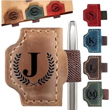 Custom Bookmark with Pen Holder 26 Letters Personalized Magnetic J Brown