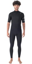 2025 Hurley Mens Air 2/2mm Chest Zip Short Sleeve Wetsuit - Black