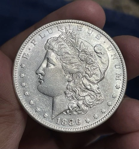 1886-S Morgan Silver Dollar UNC BU DETAILS - Dipped? Key Date RARE 1886-S