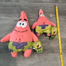 Lot of 2 Vintage Nanco 2002 SpongeBob Squarepants Patrick Star 15 6 Plushes