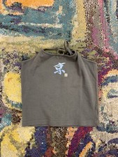 Vintage 90s Y2K Esprit Crop Top Halter Rave Cyber Goth Mall Anime Core Size S